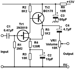 High Impedance JFET Input Stage JFET-input.gif