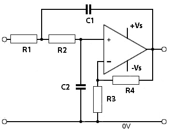 2nd Order Low Pass Active Filter op-amp-2nd-order-LPF.gif
