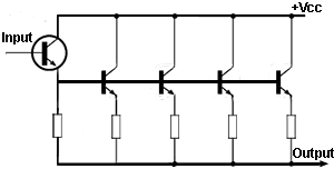 Power transistors connected in parallel parallel-BJTs.gif