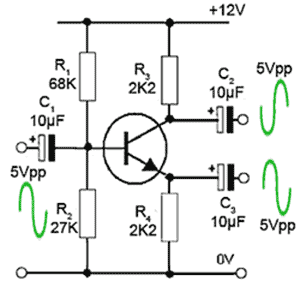 Phase splitting using transistor amplifier phase-splitter.gif