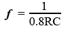Frequency of a RC oscillator using 74HC14 IC form-CK-osc.gif