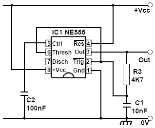 1:1 Mark to Space Ratio Astable 555-astable-1-to-1.gif