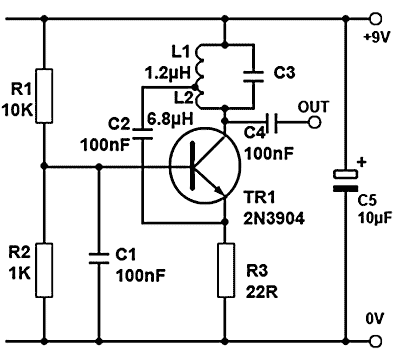 The Hartley Oscillator - Stripboard Version Hartley-01.gif