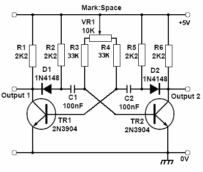 Variable Mark to Space Ratio Astable images/astable-MS.gif