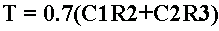 Formula for the periodic time T of a BJT astable form-BJT-astable-T.gif