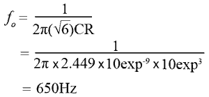 Calculating the frequency of a BJT phase shift oscillator form-phase-shift-f-calc1.gif