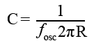 Formula for finding the capacitance required for a given frequency of a wien bridge oscillator form-wien-C.gif