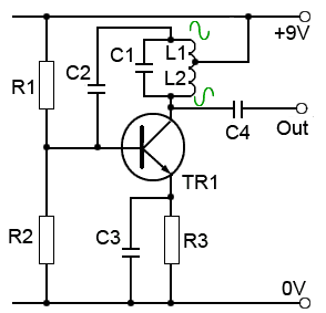 Common Emitter Hartley Oscillator hartley-oscillator-c-e.gif