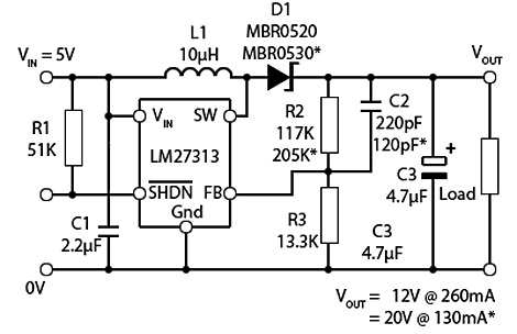 Typical I.C. Boost Converter (LM27313) boost-converter-IC.gif