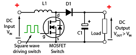 Basic Boost Converter Circuit boost-converter-basic-cct.gif