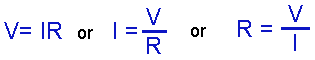 Ohms Law formulae Ohms Law formulae
