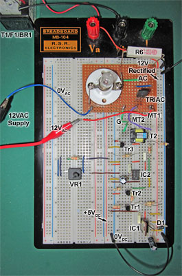 Triac Breadboard Circuit
