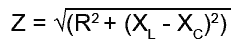 Impedance formula for LCR circuit Impedance formula-LCR