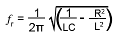 Low frequency series resonance formula Low frequency series resonance formula