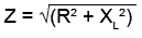 Formula for Inductive reactance XL Inductive reactance formula