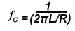 Corner or Cut off Frequency for an LR filter Corner or Cut off Frequency