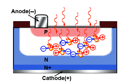 Photons Create Electron/Hole Pairs